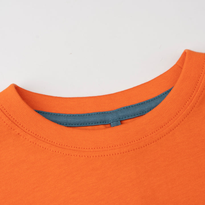 Poney Boys Orange Logo Short Sleeve Tee