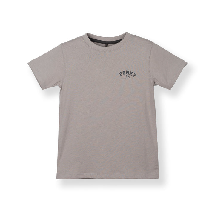 Poney Boys Grey Iconic Logo Short Sleeve Tee
