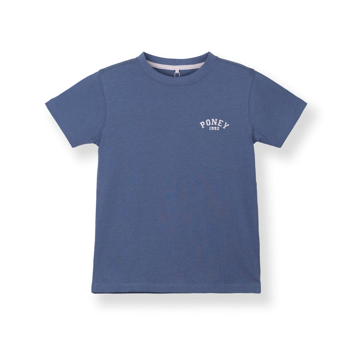 Poney Boys Blue Iconic Logo Short Sleeve Tee