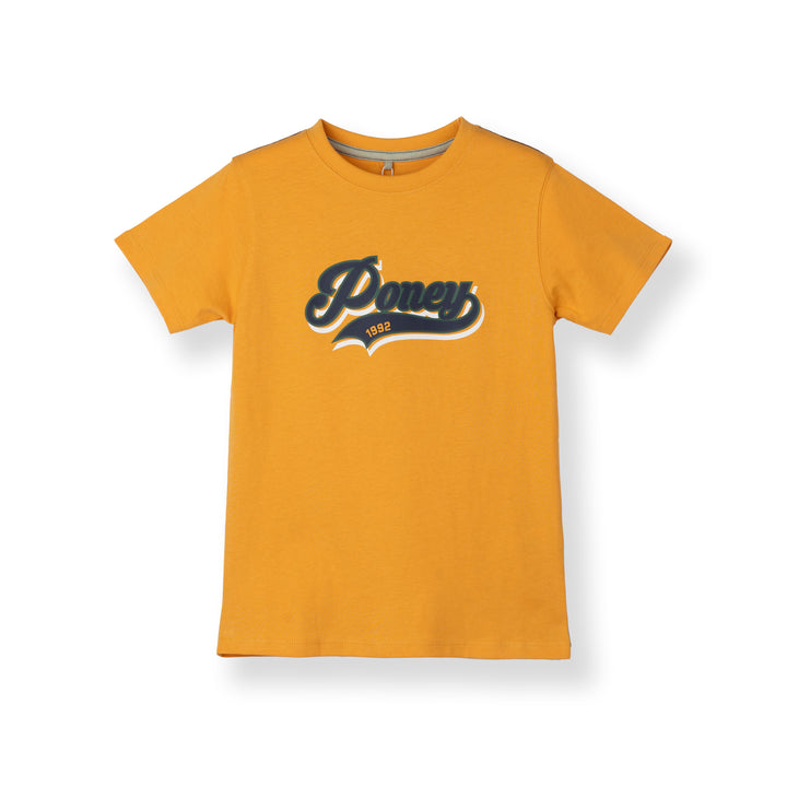 Poney Boys Authentic Mustard Logo Short Sleeve Tee