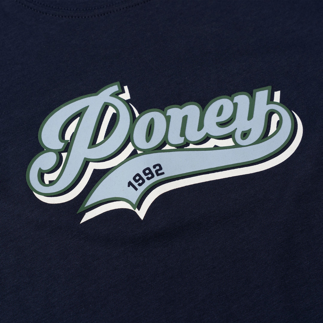 Poney Navy Authentic Logo Short Sleeve Tee