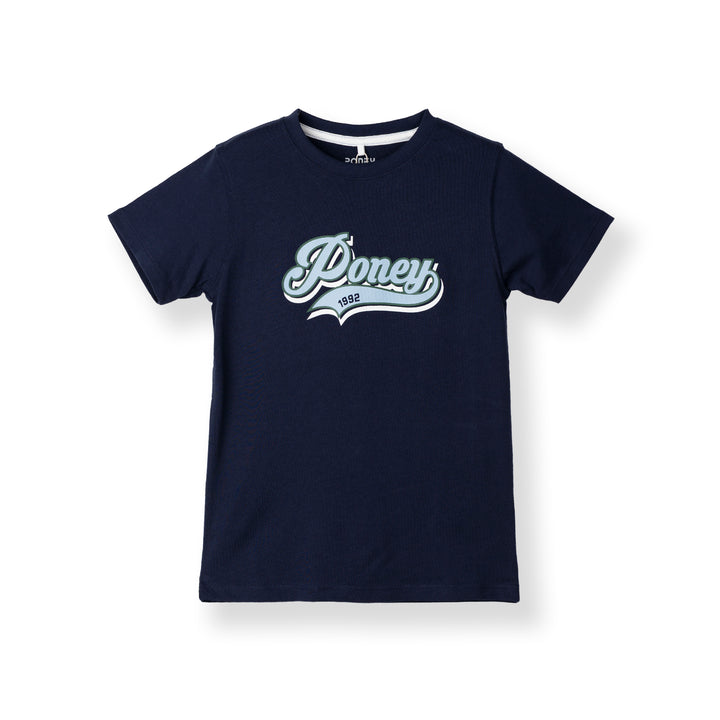 Poney Boys Authentic Navy Logo Short Sleeve Tee
