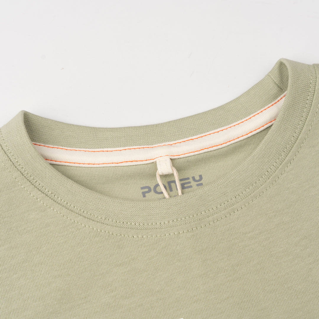 Poney Boys Authentic Light Green Logo Short Sleeve Tee