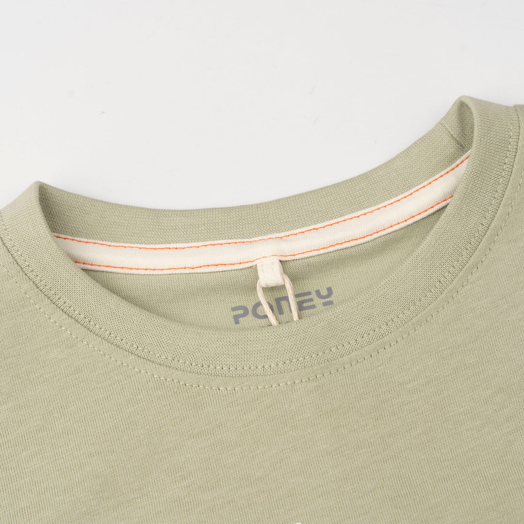 Poney Light Green Authentic Logo Short Sleeve Tee