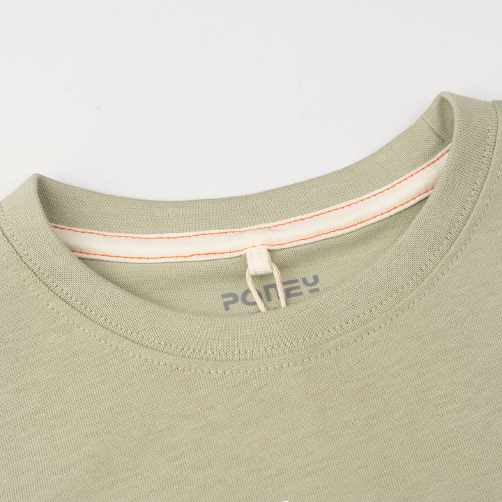 Poney Light Green Authentic Logo Short Sleeve Tee