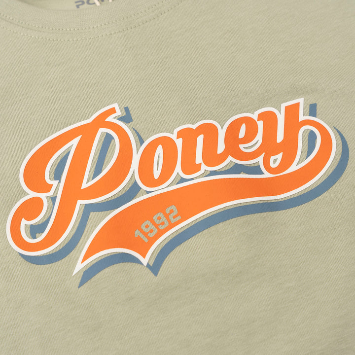 Poney Light Green Authentic Logo Short Sleeve Tee