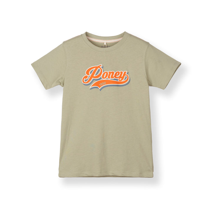 Poney Boys Authentic Light Green Logo Short Sleeve Tee