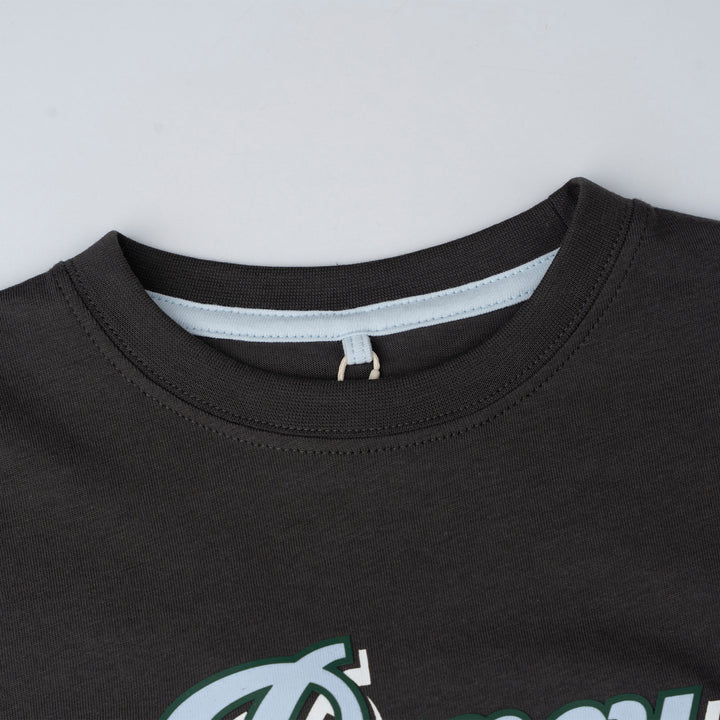 Poney Boys Authentic Dark Grey Logo Short Sleeve Tee