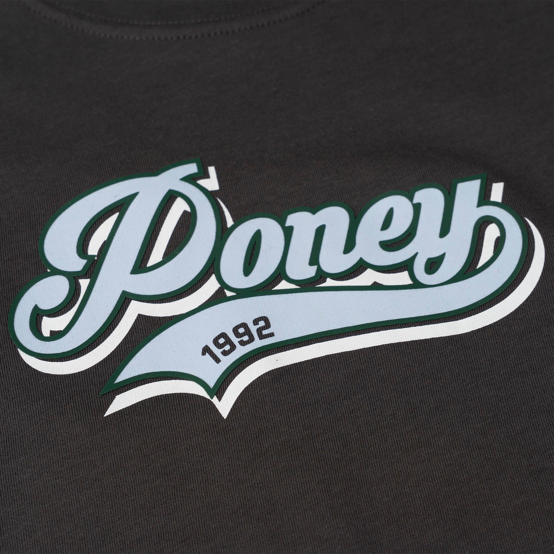 Poney Boys Authentic Dark Grey Logo Short Sleeve Tee