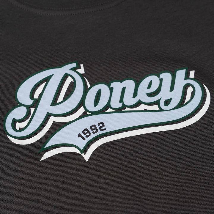 Poney Boys Authentic Dark Grey Logo Short Sleeve Tee