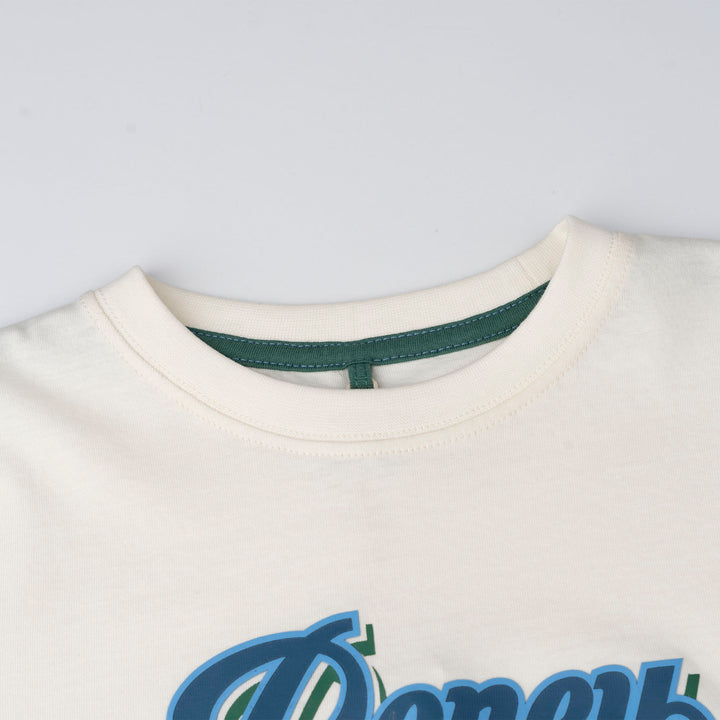 Poney Boys Authentic Cream Logo Short Sleeve Tee