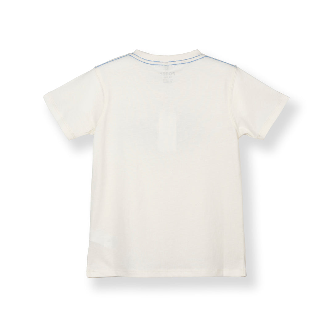Poney Boys Authentic Cream Logo Short Sleeve Tee