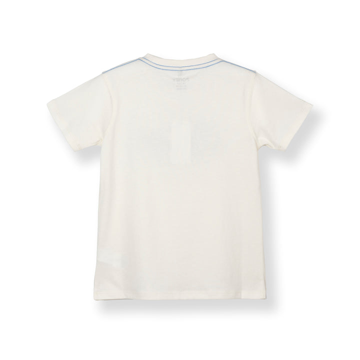 Poney Boys Authentic Cream Logo Short Sleeve Tee
