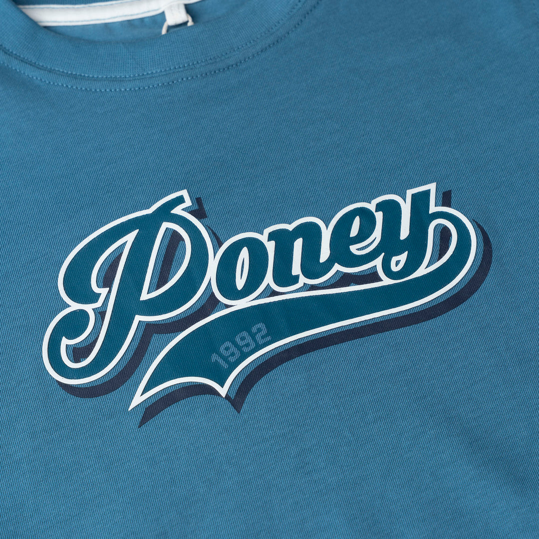 Poney Blue Authentic Logo Short Sleeve Tee