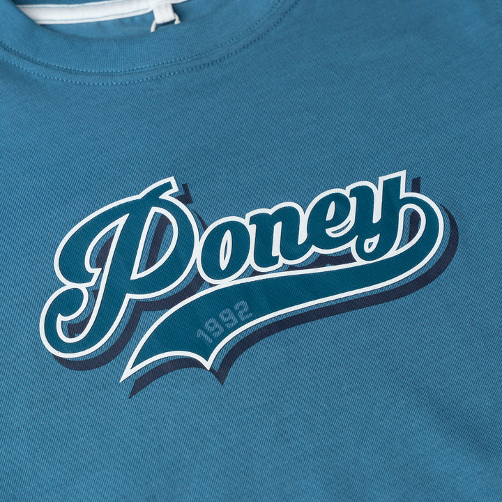 Poney Blue Authentic Logo Short Sleeve Tee