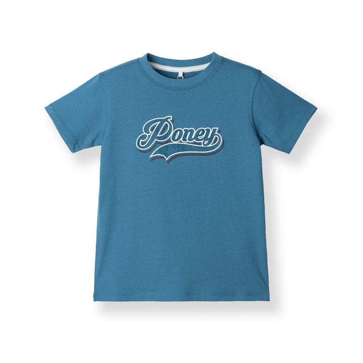 Poney Blue Authentic Logo Short Sleeve Tee