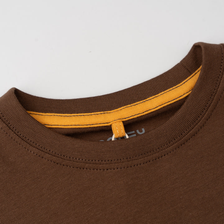 Poney Boys Graphic Brown Short Sleeve Tee