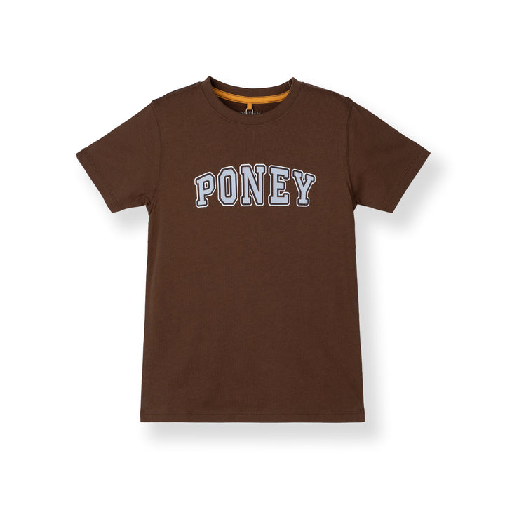 Poney Brown Branding Logo Short Sleeve Tee