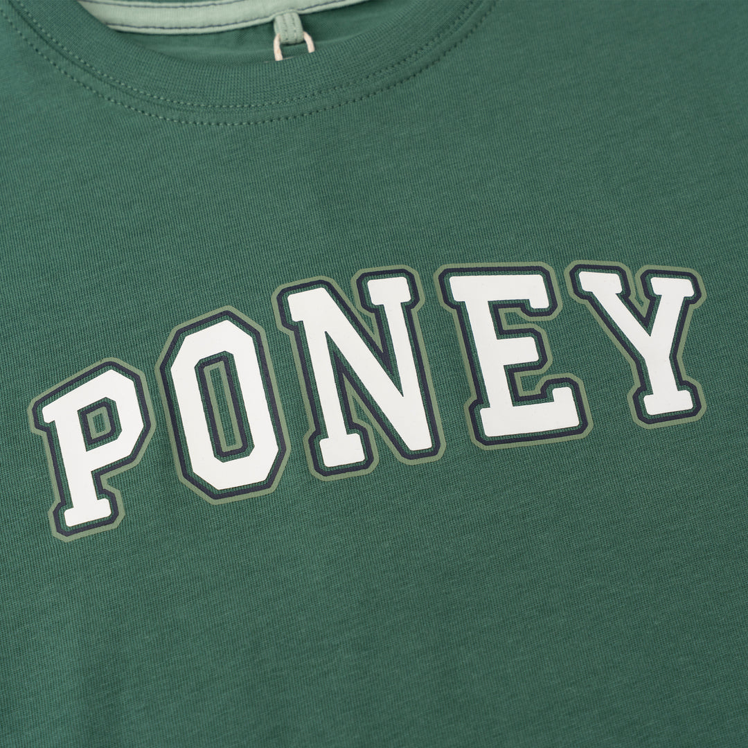 Poney Boys Graphic Green Short Sleeve Tee