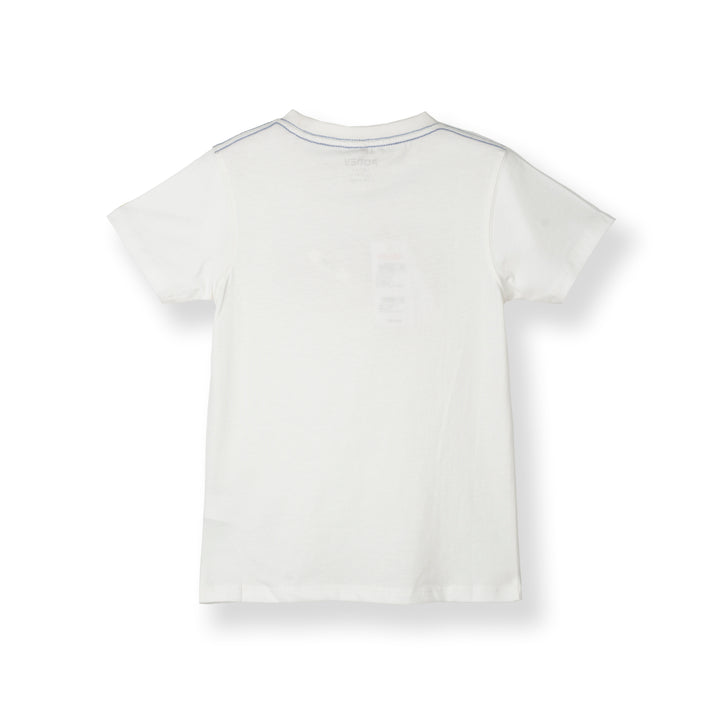 Poney White Branding Logo Short Sleeve Tee