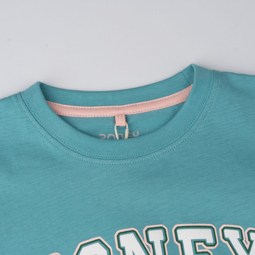 Poney Boys Turquoise Logo Short Sleeve Tee