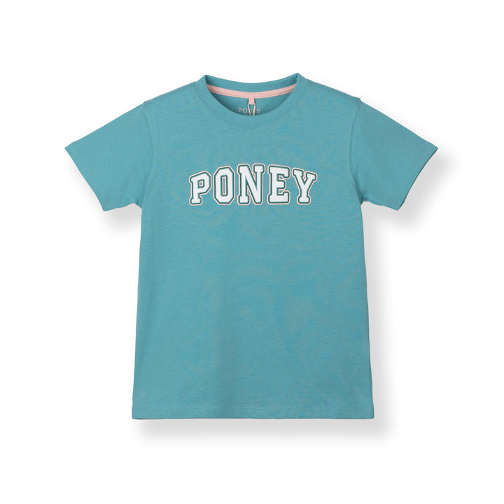 Poney Boys Turquoise Logo Short Sleeve Tee