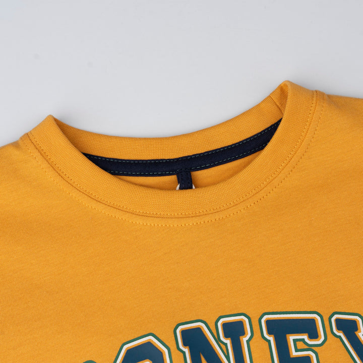 Poney Boys Mustard Logo Short Sleeve Tee