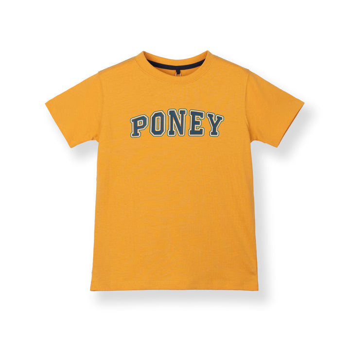 Poney Boys Mustard Logo Short Sleeve Tee