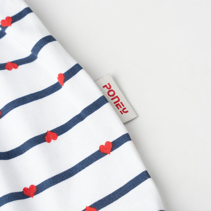 Little Sailor Heart Sleeveless Dress