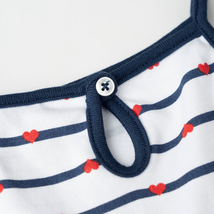 Little Sailor Heart Sleeveless Dress