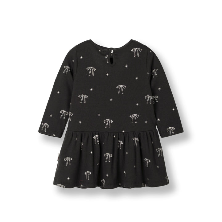 Starry Bow Long Sleeve Dress