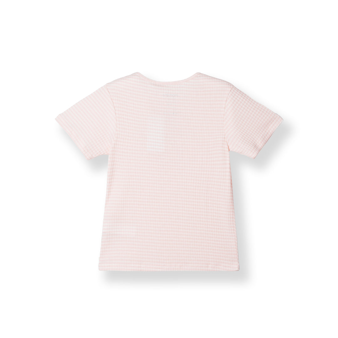 Poney Light Pink Soft Striped Short Sleeve Tee