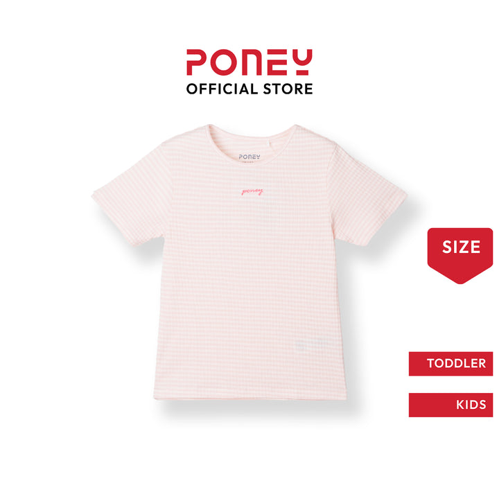 Poney Light Pink Soft Striped Short Sleeve Tee
