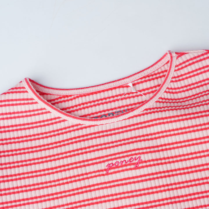 Poney Sweet Striped Short Sleeve Tee