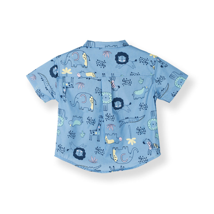 Baby Boy Little Explorer Safari Short Sleeve Shirt