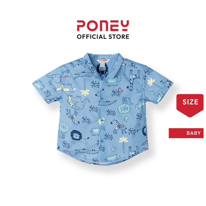 Baby Boy Little Explorer Safari Short Sleeve Shirt