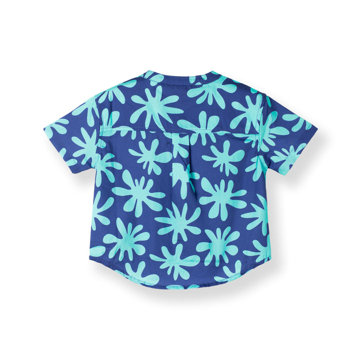 Baby Boy Blue Splash Play Short Sleeve Shirt