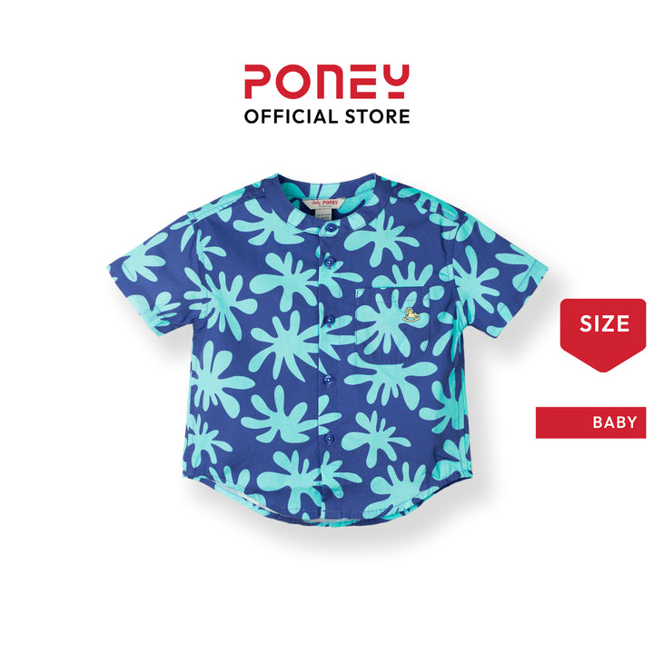 Baby Boy Blue Splash Play Short Sleeve Shirt