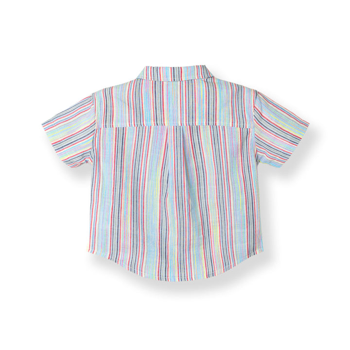 Baby Boy Bluewave Stripe Short Sleeve Shirt