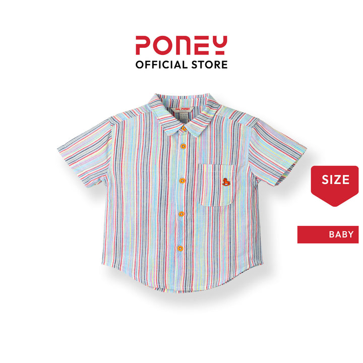 Baby Boy Bluewave Stripe Short Sleeve Shirt