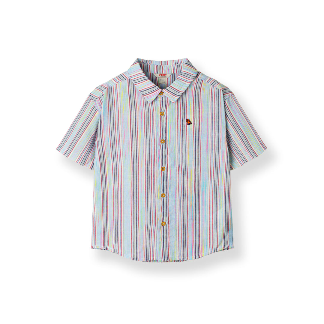 Boys Bluewave Stripe Short Sleeve Shirt