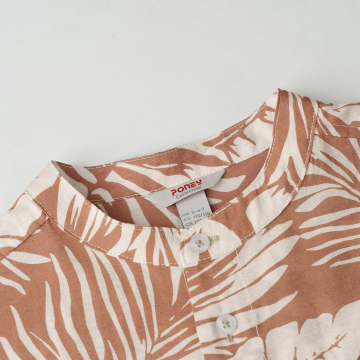 Boys Cocoa Palm Short Sleeve Shirt