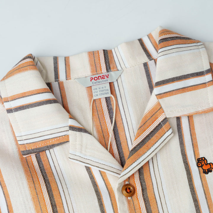 Boys Sunset Bay Stripe Short Sleeve Shirt