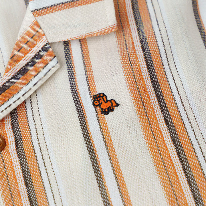 Boys Sunset Bay Stripe Short Sleeve Shirt