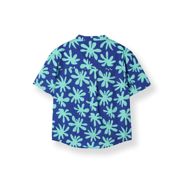 Boys Blue Splash Play Short Sleeve Shirt