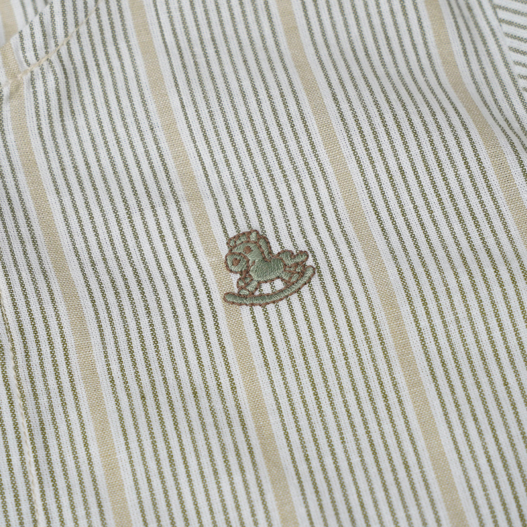 Baby Boy Forest Stripe Long Sleeve Shirt