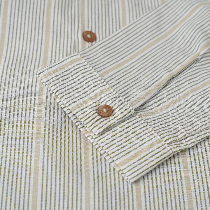 Baby Boy Forest Stripe Long Sleeve Shirt