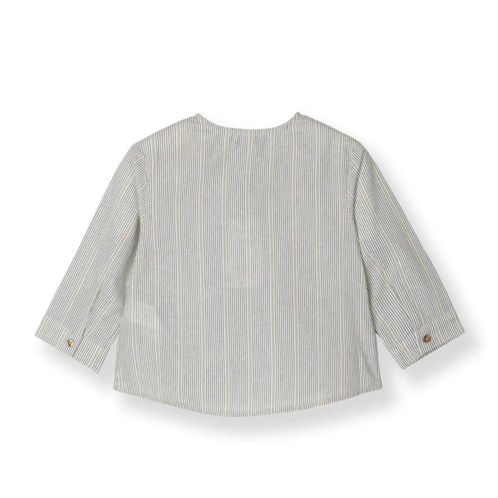 Baby Boy Forest Stripe Long Sleeve Shirt