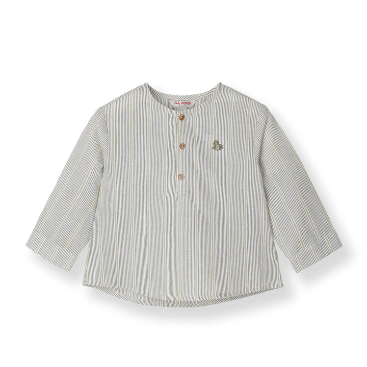 Baby Boy Forest Stripe Long Sleeve Shirt