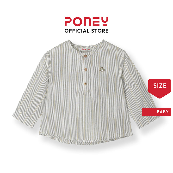 Baby Boy Forest Stripe Long Sleeve Shirt